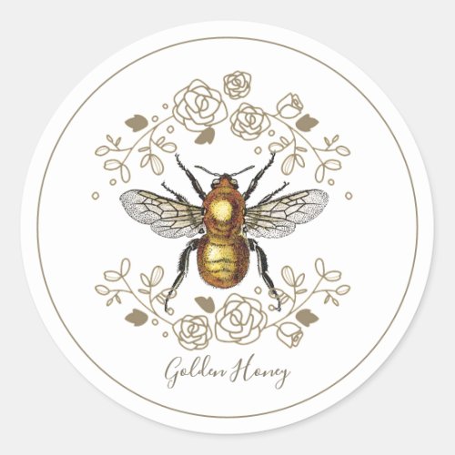 Bee Classic Round Sticker