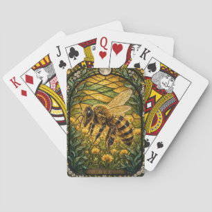 Bee Clover Field Illumina Stained Glass Poker Cards