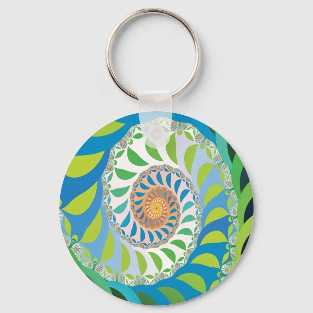 Bee Colony Fractal Keychain (Front)