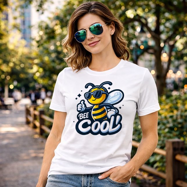 Bee Cool Funny Cute Bee Pun T-Shirt Tri-Blend Shirt (Creator Uploaded)