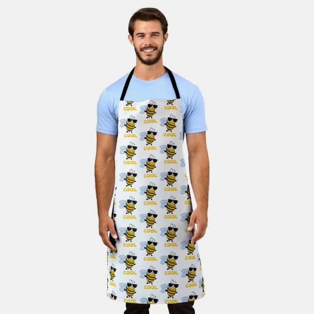 Bee Cool | Funny Trendy Bee Customizable Apron (Worn)