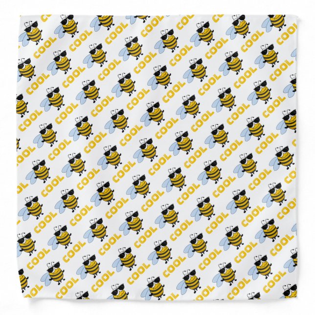 Bee Cool | Funny Trendy Bee Personalized Bandana (Front)