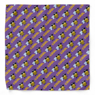 Bee Cool Funny Trendy Bee Personalized Dog Bandana