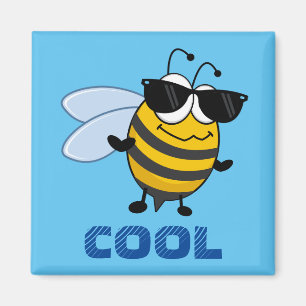 Bee Cool Funny Trendy Bee Personalized Magnet