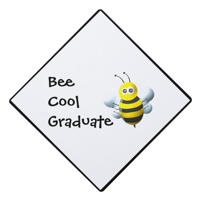 Bee Cool Graduate Graduation Cap Topper (Front)