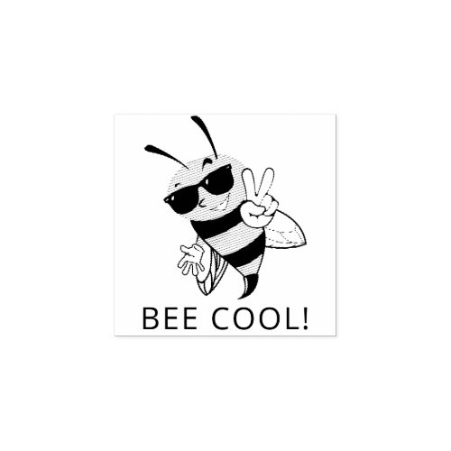 Bee Cool Personalize Rubber Stamp
