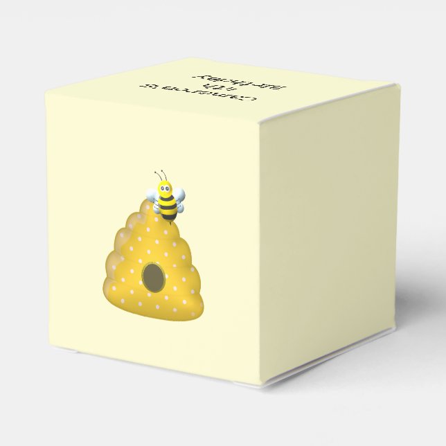 Bee Cool with Bee Hive Personalized Favor Boxes (Back Side)