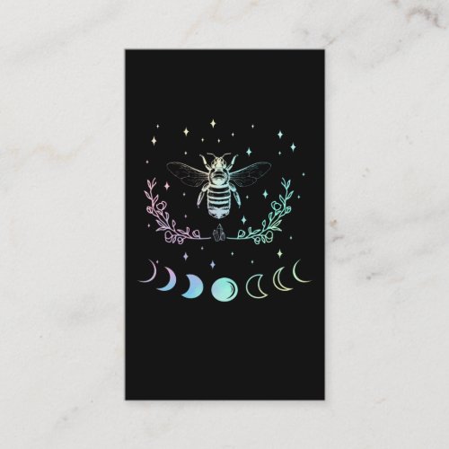 Bee Crescent Moon Wicca Pastel Goth Insect Witchy Business Card