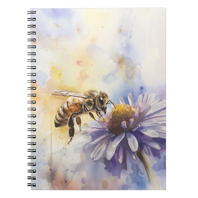 Bee & Daisy Spiral Notebook (Front)