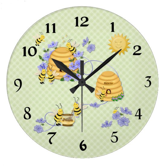 Bee Dance Party Large Clock