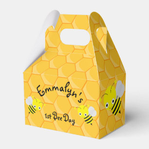 Bee Day 1st Birthday Cute Favor Boxes