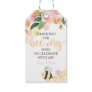 Bee Day 1st Birthday floral pink thank you favor Gift Tags