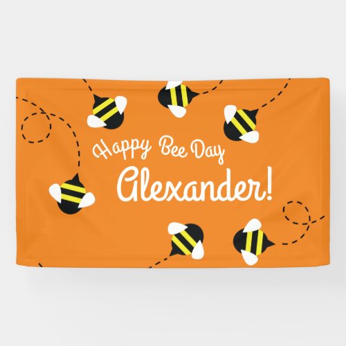 Bee Day 1st Birthday Party Banner Decor