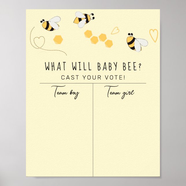 Bee day birthday boy or girl chart (Front)