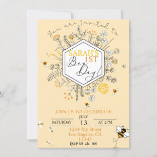 Bee-Day Birthday Invitation