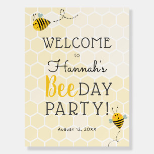 Bee-Day Birthday Party Welcome Sign