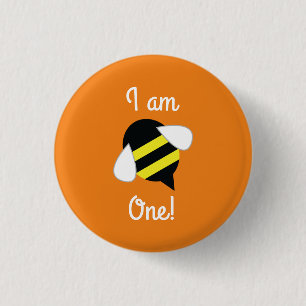 Bee Day Cute Kid's Birthday Button