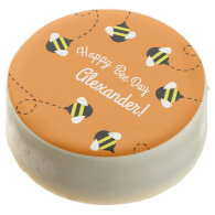 Bee Day Cute Kid's Birthday Chocolate Covered Oreo