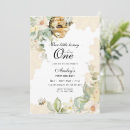Bee Day, First Birthday Bee theme, 1st Bee Day, Invitation