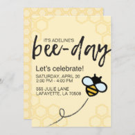 Bee-Day Invitation
