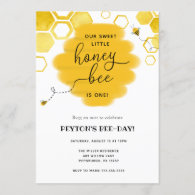 Bee-Day Party Birthday Invitation