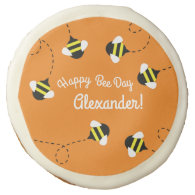 Bee Day Sugar Cookie for 1st Birthday
