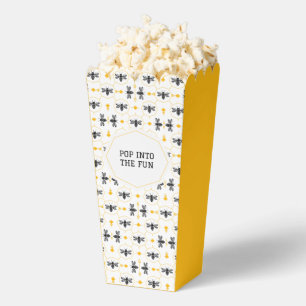 Bee Day Yellow Modern Honeycomb Cute Kids Birthday Favor Boxes