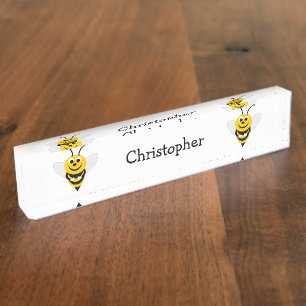 Bee Design Desk Name Plate