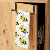 Yellow & Black Bumble Bee Kitchen Towel, Zazzle