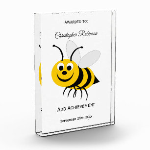 Bee Design Personalised Acrylic Award