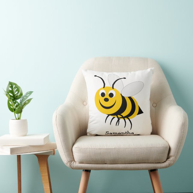 Bee Design Personalised Throw Pillow (Chair)