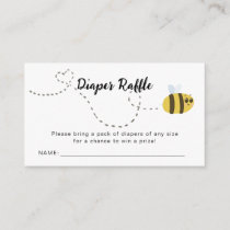 Bee Diaper Raffle Baby Shower Enclosure Card