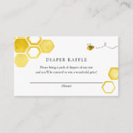 Bee Diaper Raffle Card