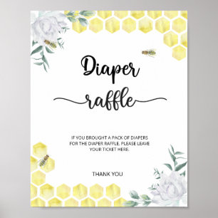 Bee diaper raffle poster