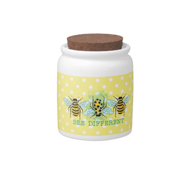 Bee Different Bumble Bee Trio Candy Jar (Front)