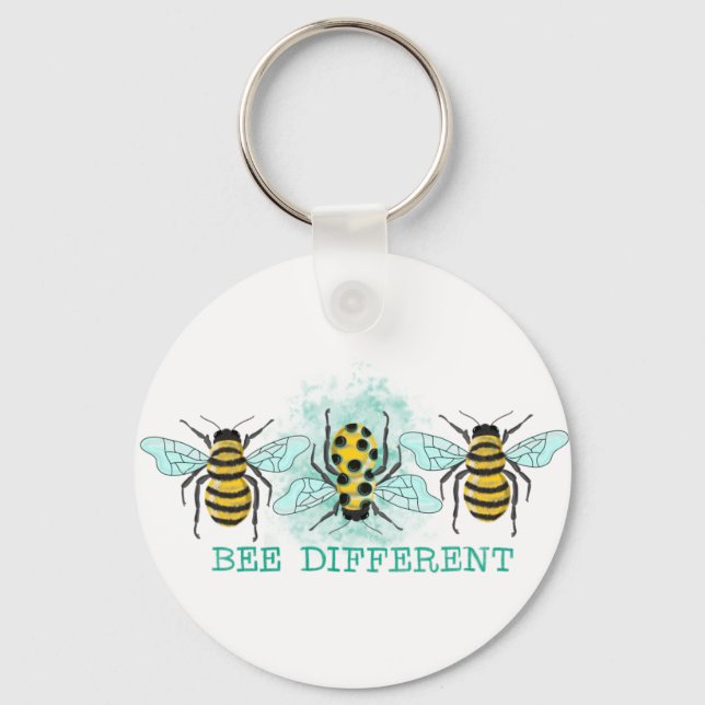 Bee Different Bumble Bee Trio Keychain (Front)