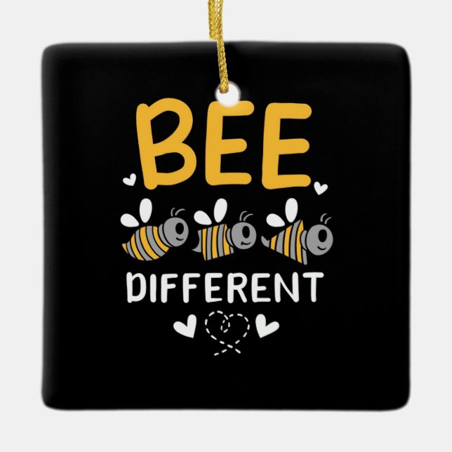 Bee Different Ceramic Ornament (Front)