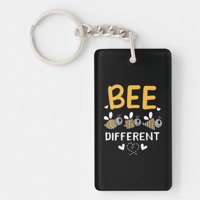 Bee Different Keychain (Front)