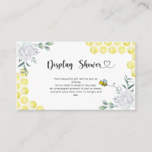 Bee Display Baby Shower insert card