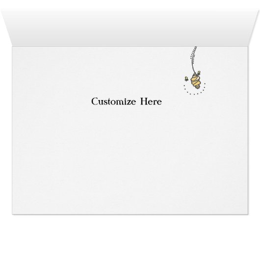 Bee Doodles, "Bee Happy" Card (Inside Horizontal (Bottom))