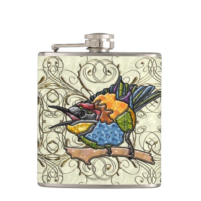 Bee Eater Bird Flask (Front)
