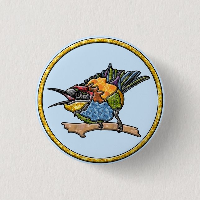 Bee Eater Bird Pinback Button (Front)