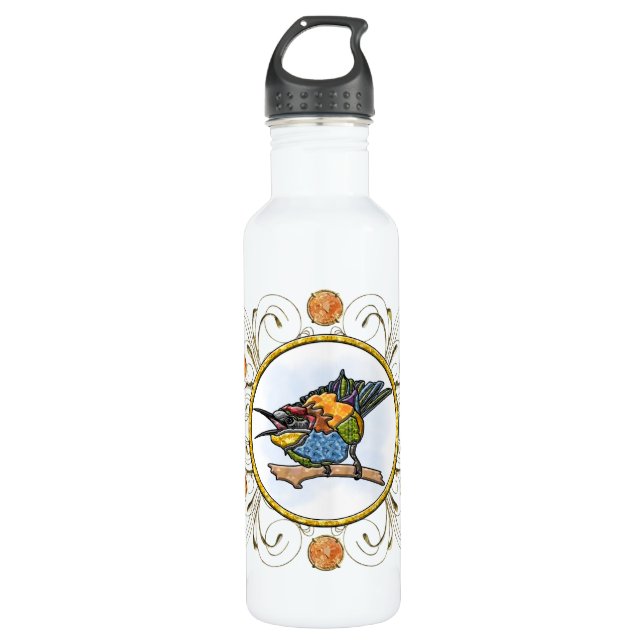 Bee Eater Bird Water Bottle (Front)