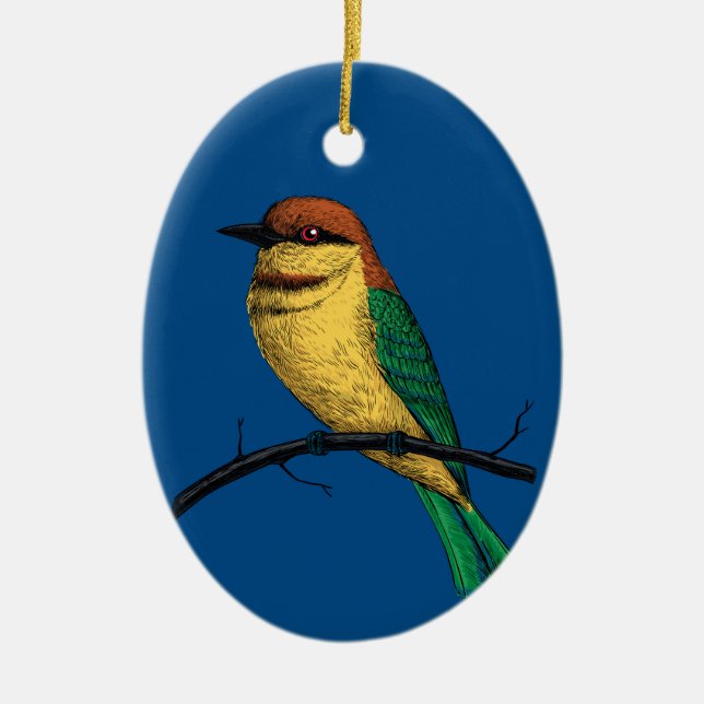 Bee eater ceramic ornament (Front)