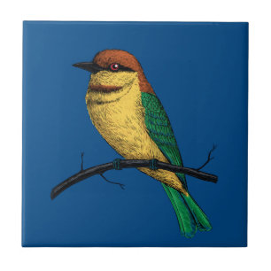 Bee eater ceramic tile