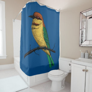 Bee eater shower curtain