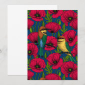 Bee eaters and poppies (Front/Back)