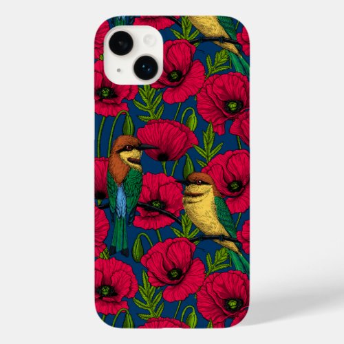 Bee eaters and poppies Case_Mate iPhone 14 plus case