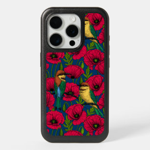 Bee eaters and poppies iPhone 15 pro case
