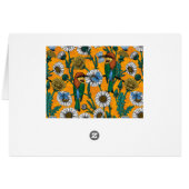 Bee-eaters, blue butterflies and daisies on orange (Back Horizontal)
